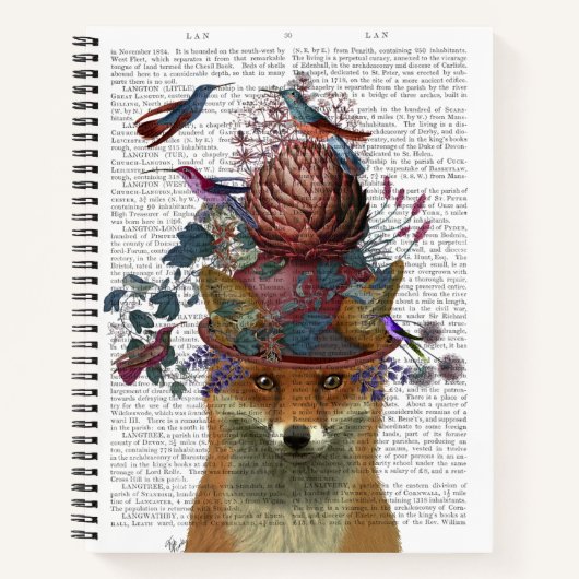 Carnet Casque d'oiseaux renard avec Artichoke (Devant)