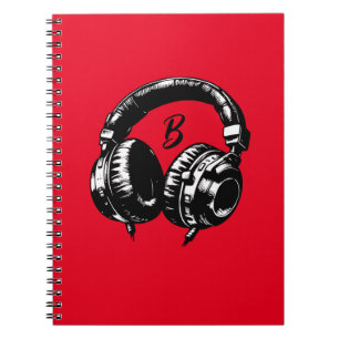 Carnet Casques de musique noire DJ Musical
