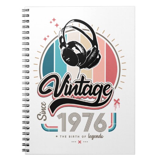 Carnet Casques vintages depuis 1976 (Devant)