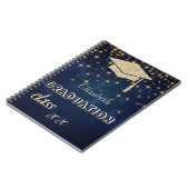 Carnet Casquette de remise des diplômes pailletée or, Éto (Côté gauche)