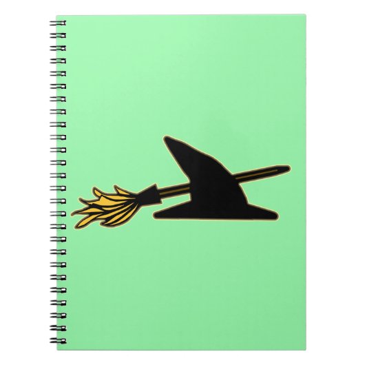 Carnet Casquette et balai de sorcière (Devant)
