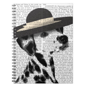 Carnet Casquette noir dalmatien et débordé