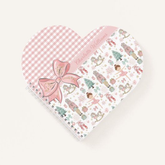 Carnet Casse-noisette Whimsical Pastel Rose Ballet de Noë (Devant)