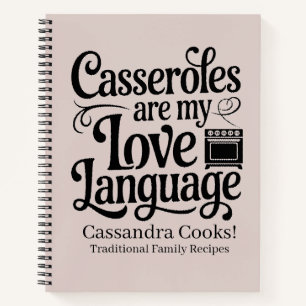Carnet Casseroles Personnalisés Sont Ma Langue D'Amour Re