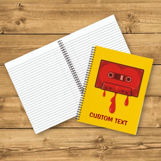 Carnet Cassette Cœur Rouge