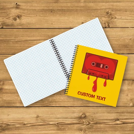 Carnet Cassette Cœur Rouge
