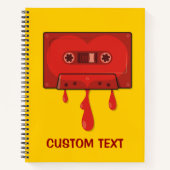 Carnet Cassette Cœur Rouge (Devant)