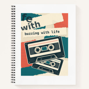 Carnet Cassette Rétro Bourdonnant de Vie
