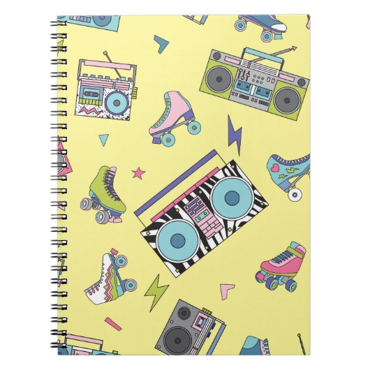 Carnet cassette vintage, roulettes : rétro (Devant)