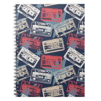 Carnet Cassettes Vielles Musique Vintage sans couture