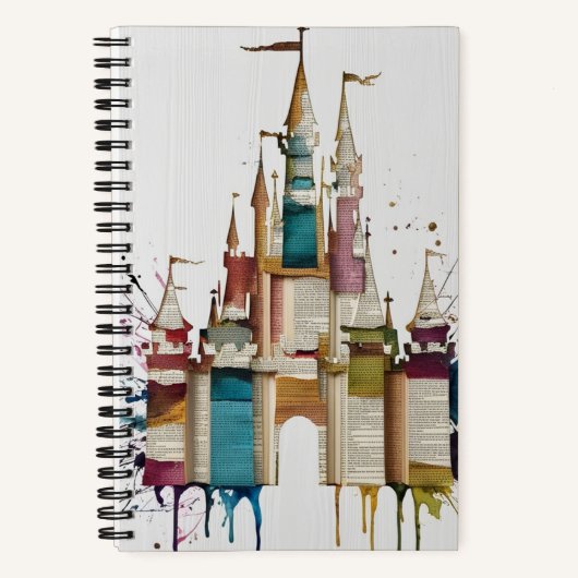 Carnet Castle Spiral Notebook – Whimsical Watercolor  (Recto)