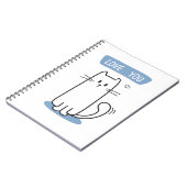 Carnet Cat blanc mou (Côté gauche)