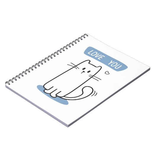 Carnet Cat blanc mou (Côté gauche)