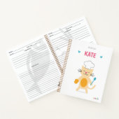 Carnet Cat Chef Personalized Kids Recipe (Intérieur)
