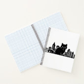 Carnet Cat Cityscape Furry Cute Vector Graphique (Intérieur)