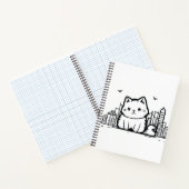 Carnet Cat Cityscape Furry Cute Vector Graphique (Intérieur)