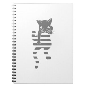 Carnet Cat climbing page lines - choose background color