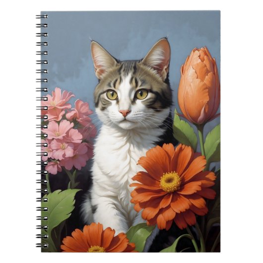 Carnet cat flowers (update) (Devant)