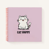 CARNET CAT HEUREUX (Devant)