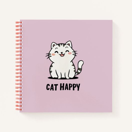 CARNET CAT HEUREUX (Devant)