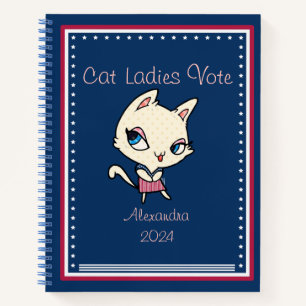 Carnet Cat Ladies Vote Script Drôle Bold mignon Feminist