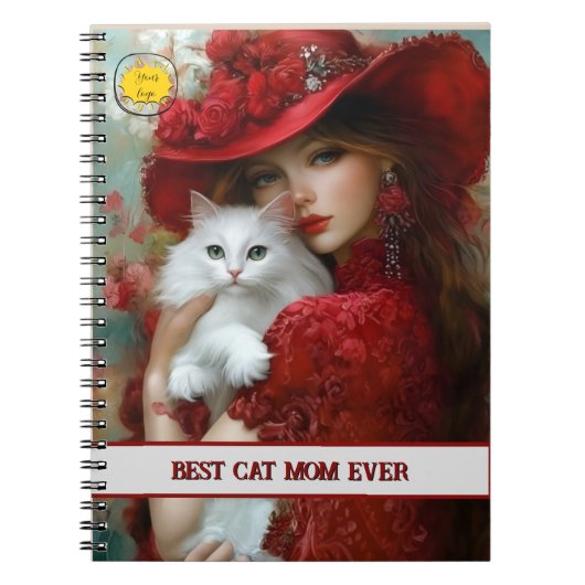 Carnet Cat lover Mom Photo orange (Devant)