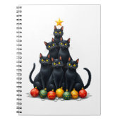 Carnet Cat Lovers Cute and Funny Holiday Tree Christmas M (Devant)