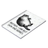 Carnet Cat Mother I Am But Skin and Bones For Cat Lover (Côté gauche)