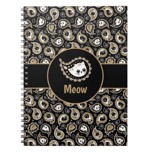 Carnet Cat Paisley (Devant)