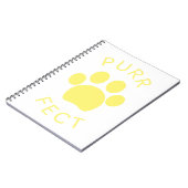 Carnet Cat Parfect Jaune Purr Empreinte de patte (Côté gauche)