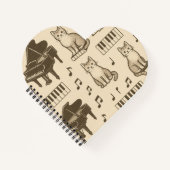 Carnet Cat Planner on a Faded Piano (Devant)