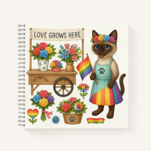 Carnet Cat Pride Paws Pride d'inspiration chat LGBTQ