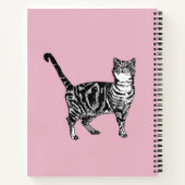 Carnet Cat Tabby Pastel Cats Womens Rose Pink Pets (Dos)