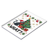 Carnet Cat What Funny Black Cat Pushing Christmas Tree Ug (Côté gauche)