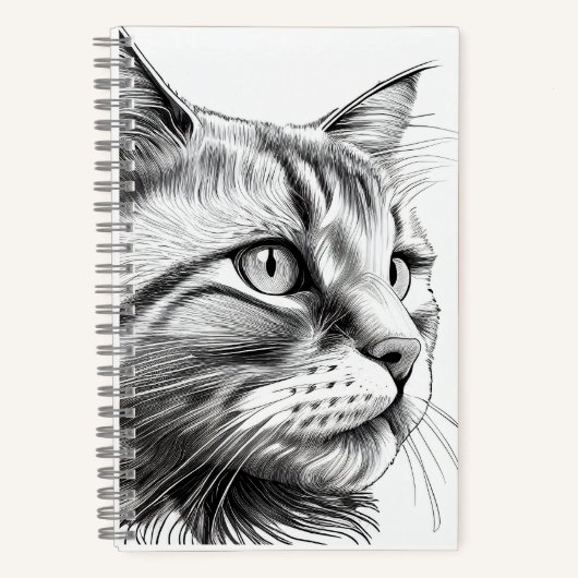 Carnet Cat Wild Nature Animal Illustration Art Dessin (Recto)