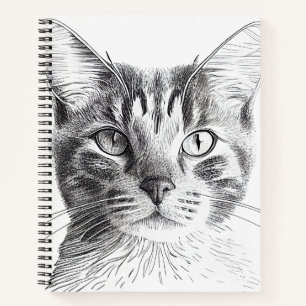 Carnet Cat Wild Nature Animal Illustration Art Dessin