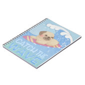 Carnet Catch the Wave : Carlin Surfer Illustration (Côté gauche)