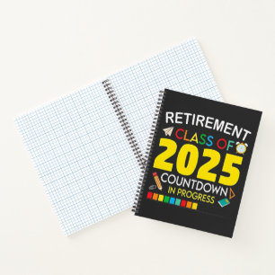 Carnet Catégorie de retraite du compte à rebours 2025 en 