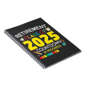 Carnet Catégorie de retraite du compte à rebours 2025 en  (Côté Droit)