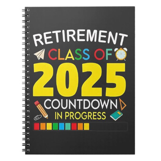 Carnet Catégorie de retraite du compte à rebours 2025 en  (Devant)