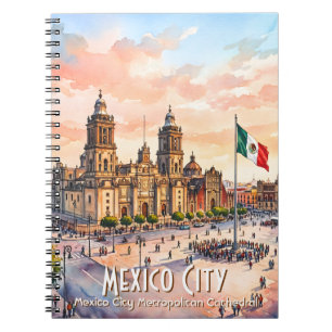 Carnet Cathédrale catholique de Mexico Watercolor Voyage