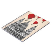 Carnet Cathédrale de St Pauls et Ballons Red Hot Air (Côté gauche)