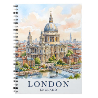 Carnet Cathédrale Saint-Paul Londres Royaume-Uni Aquarell