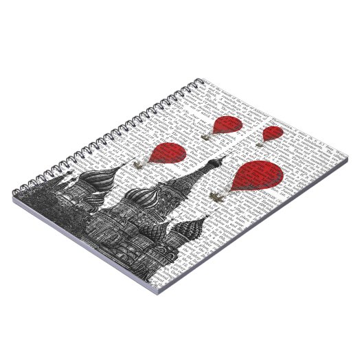 Carnet Cathédrale St Basil et Ballons rouges à air chaud (Côté gauche)