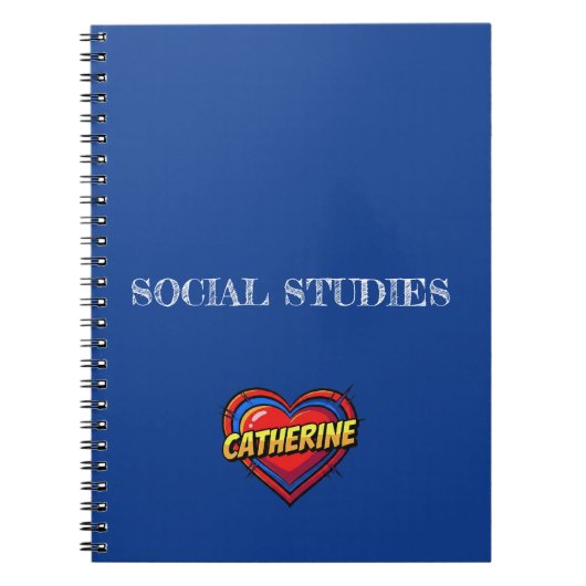 Carnet Catherine Cœur Bleu (Devant)