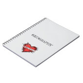 Carnet Catherine Heart Gris (Côté gauche)