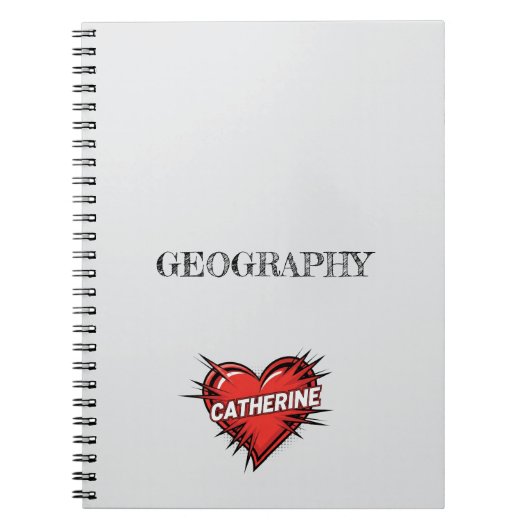 Carnet Catherine Heart Gris (Devant)