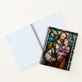 Carnet Catholique Saint Joseph Jésus Sardé Verre Religieu (Intérieur)