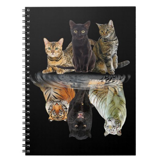 Carnet Cats Reflection Friend Cat Lovers Cute Tiger (Devant)