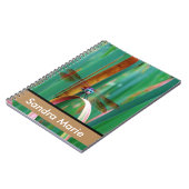 Carnet Cattails de libellules Turquoises personnalisées (Côté gauche)